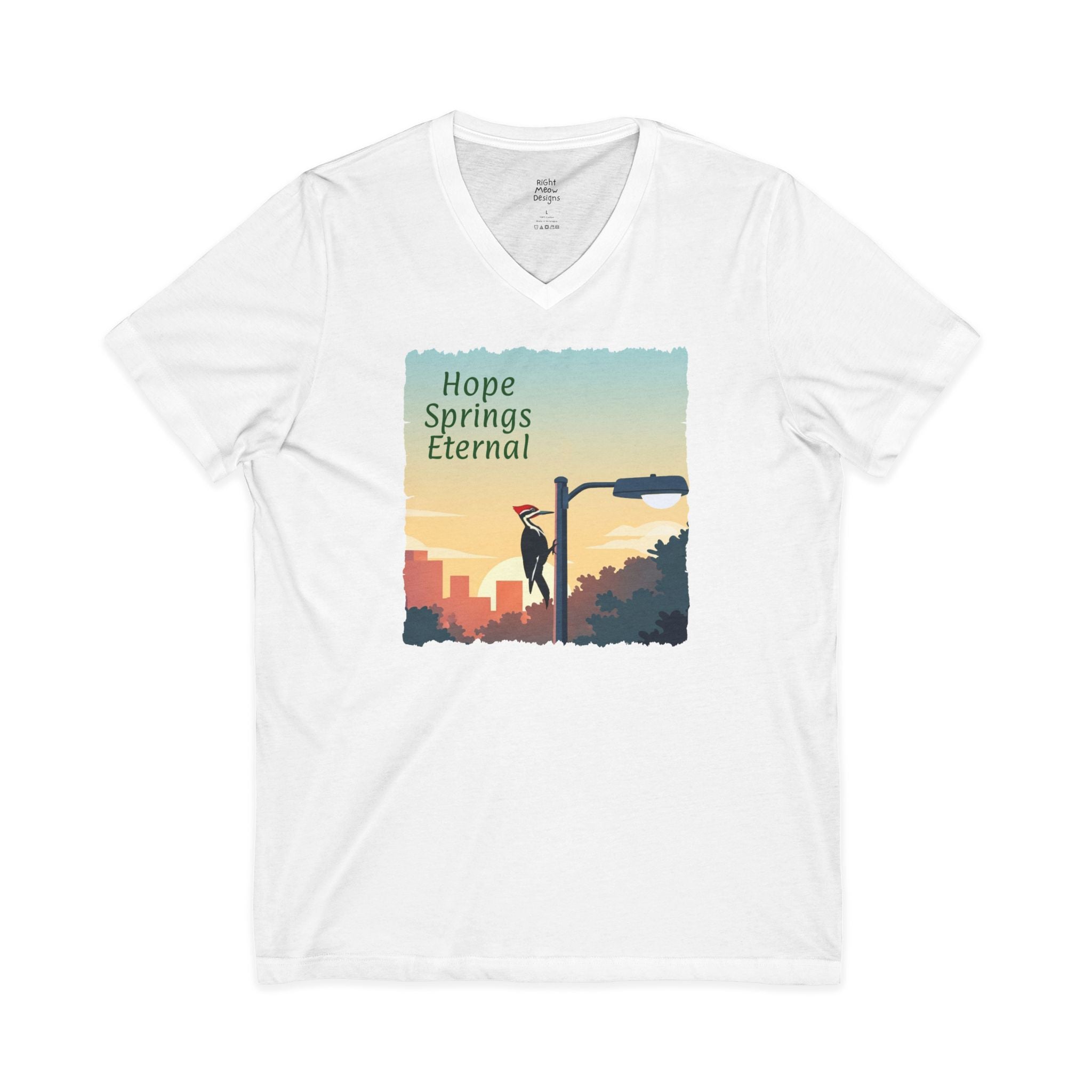 Hope Springs Eternal | Cotton V-Neck T-Shirt