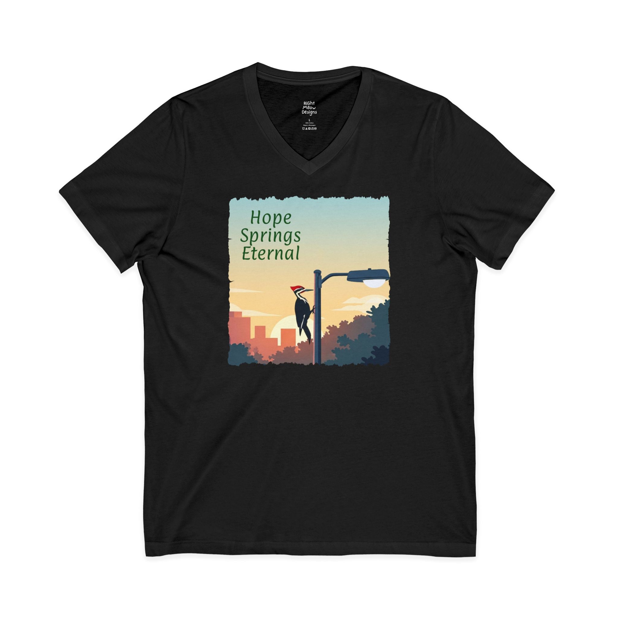 Hope Springs Eternal | Cotton V-Neck T-Shirt