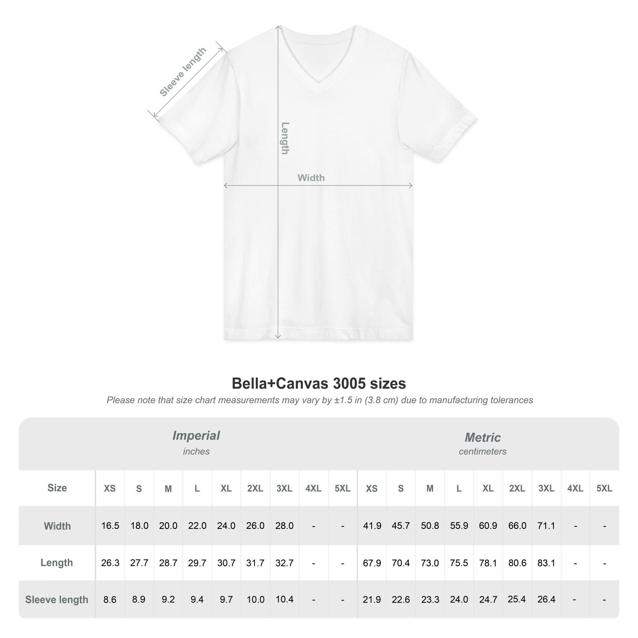 Size chart, in inches, width across the chest by length from the shoulder to the bottom hem: Small 18 by 28. Medium 20 by 29. Large 22 by 30. XL 24 by 31. 2XL 26 by 32.