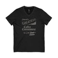 World's Greatest Coffee Connoisseur — Cat Dad T-Shirt | Cotton V-Neck