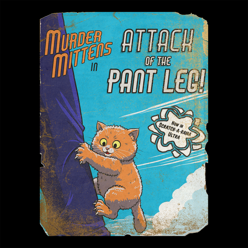 Murder Mittens in Attack of the Pant Leg! | Cotton V-Neck T-Shirt