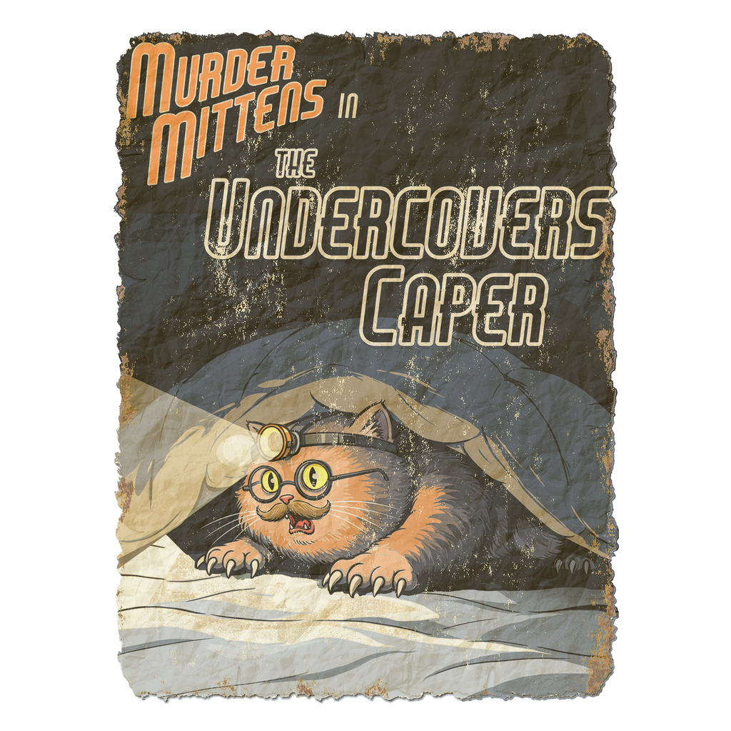 Murder Mittens in the Undercovers Caper | Cotton V-Neck T-Shirt
