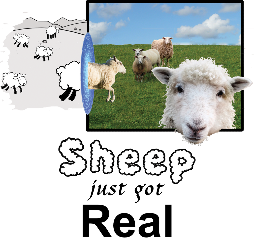 Sheep Just Got Real | Cotton V-Neck T-Shirt
