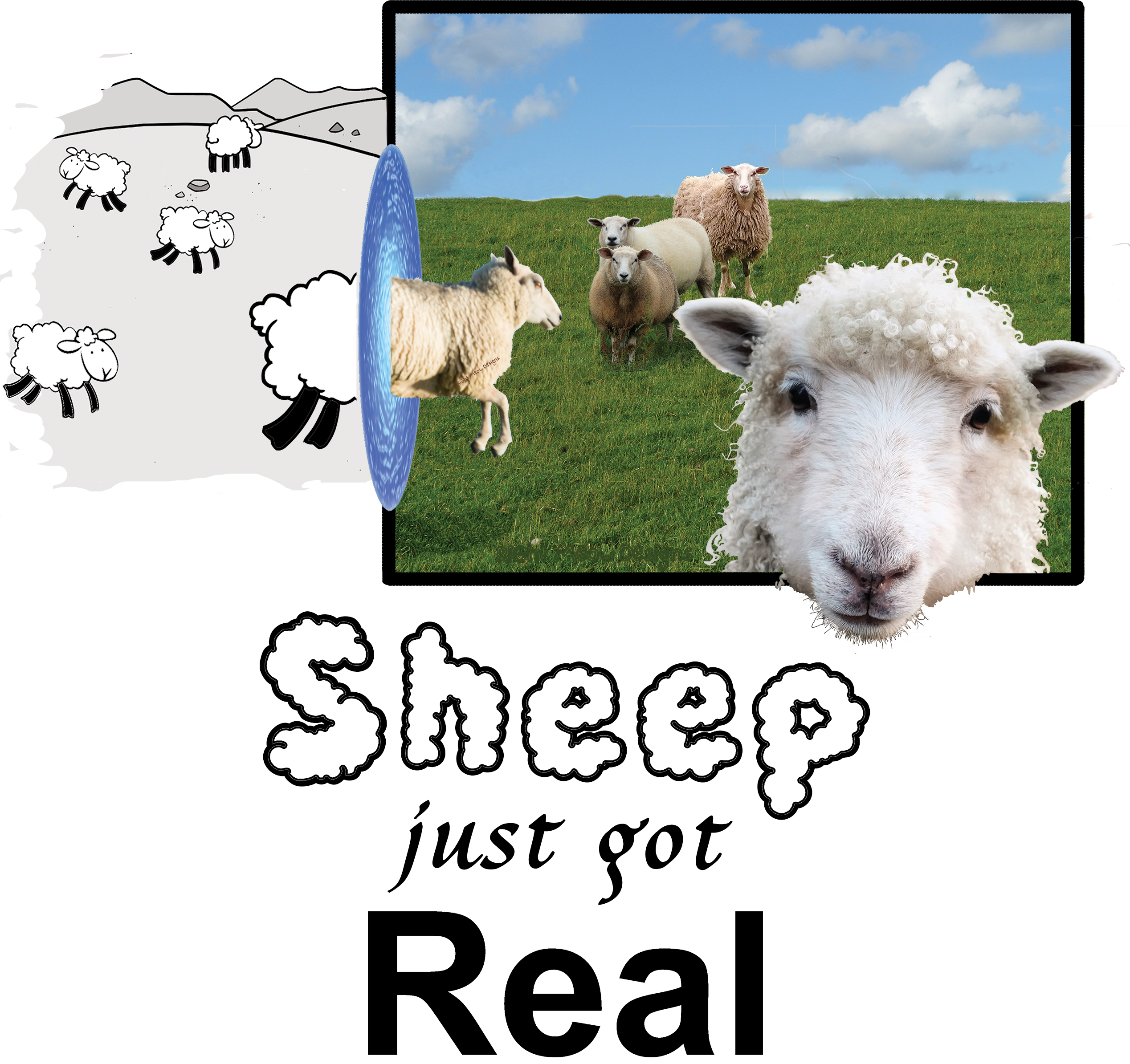 Sheep Just Got Real | Cotton V-Neck T-Shirt