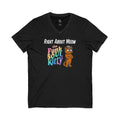 Right About Meow - the Funk Soul Kitty | Cotton V-Neck T-Shirt