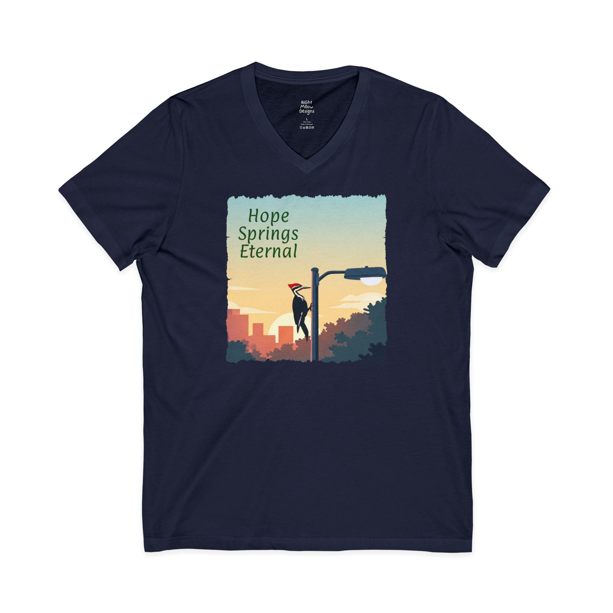 Hope Springs Eternal | Cotton V-Neck T-Shirt