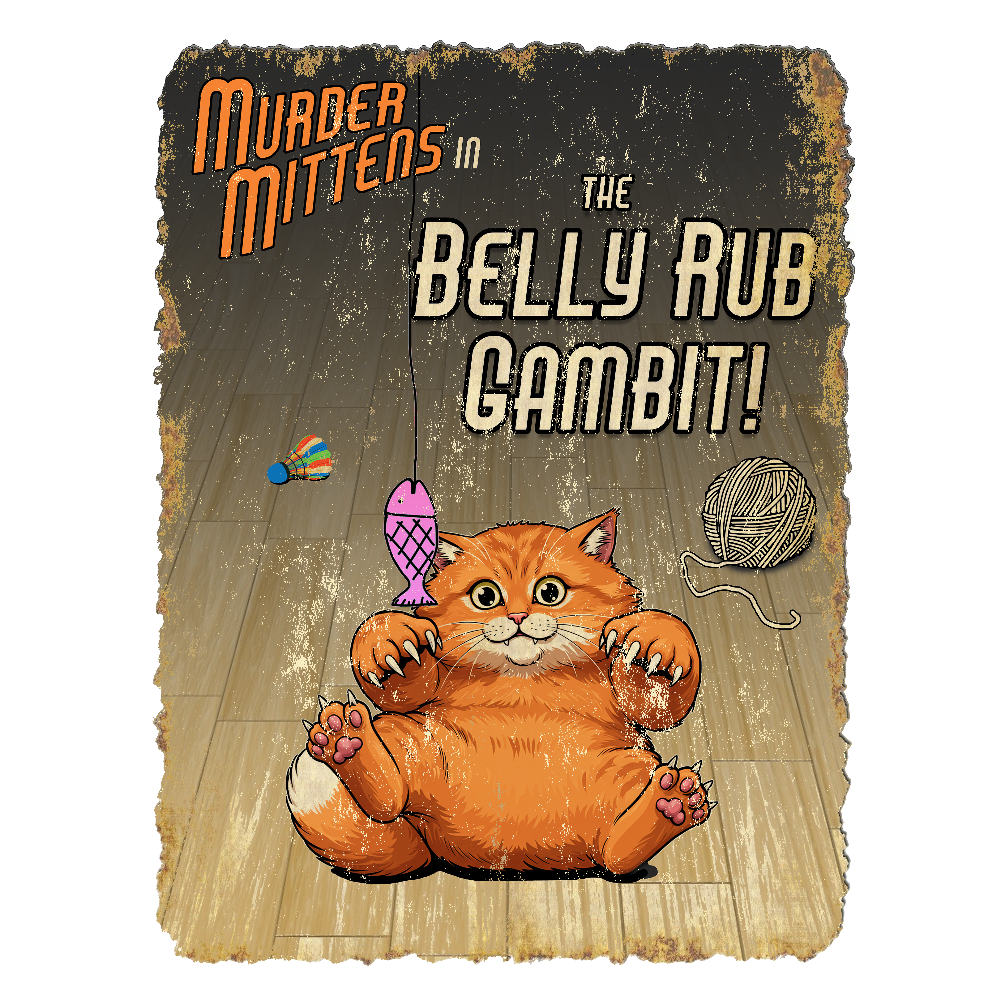 Murder Mittens in the Belly Rub Gambit! | Organic Cotton Crew Neck T-Shirt