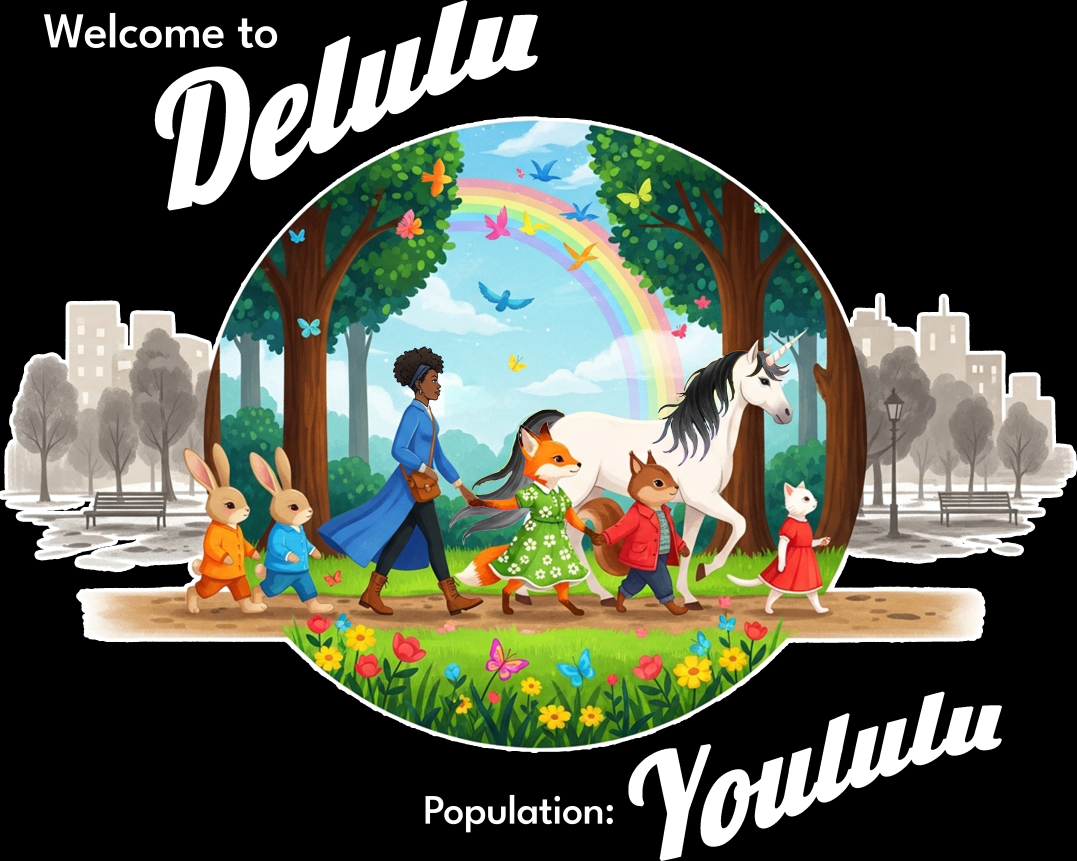 Welcome to Delulu, Population: Yoululu - Afro hair | Organic Cotton Crew Neck T-Shirt