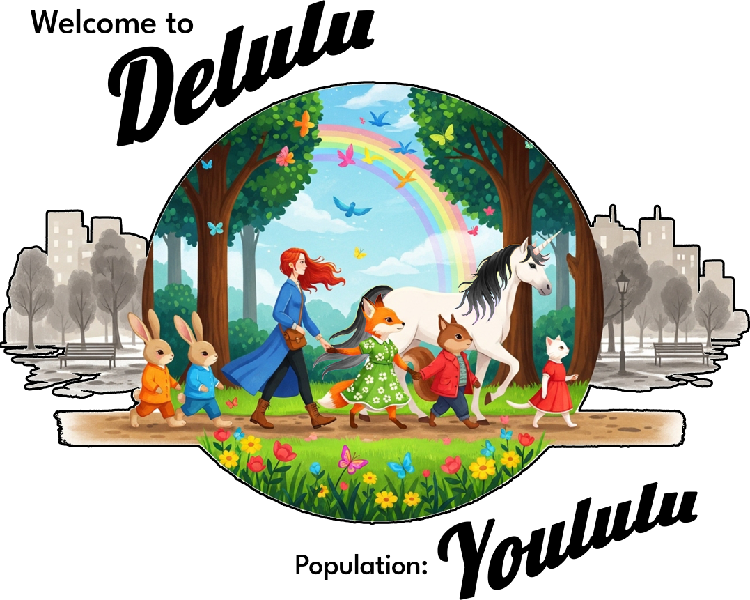 Welcome to Delulu, Population: Yoululu - Red hair | Organic Cotton Crew Neck T-Shirt