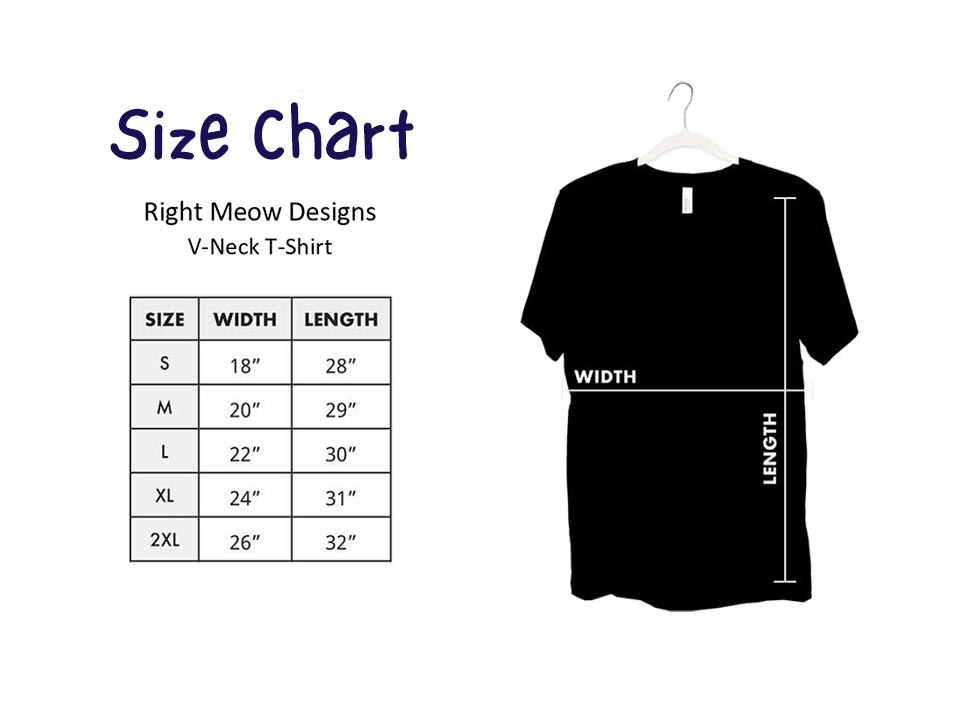 Size chart, in inches, width across the chest by length from the shoulder to the bottom hem: Small 18 by 28. Medium 20 by 29. Large 22 by 30. XL 24 by 31. 2XL 26 by 32.