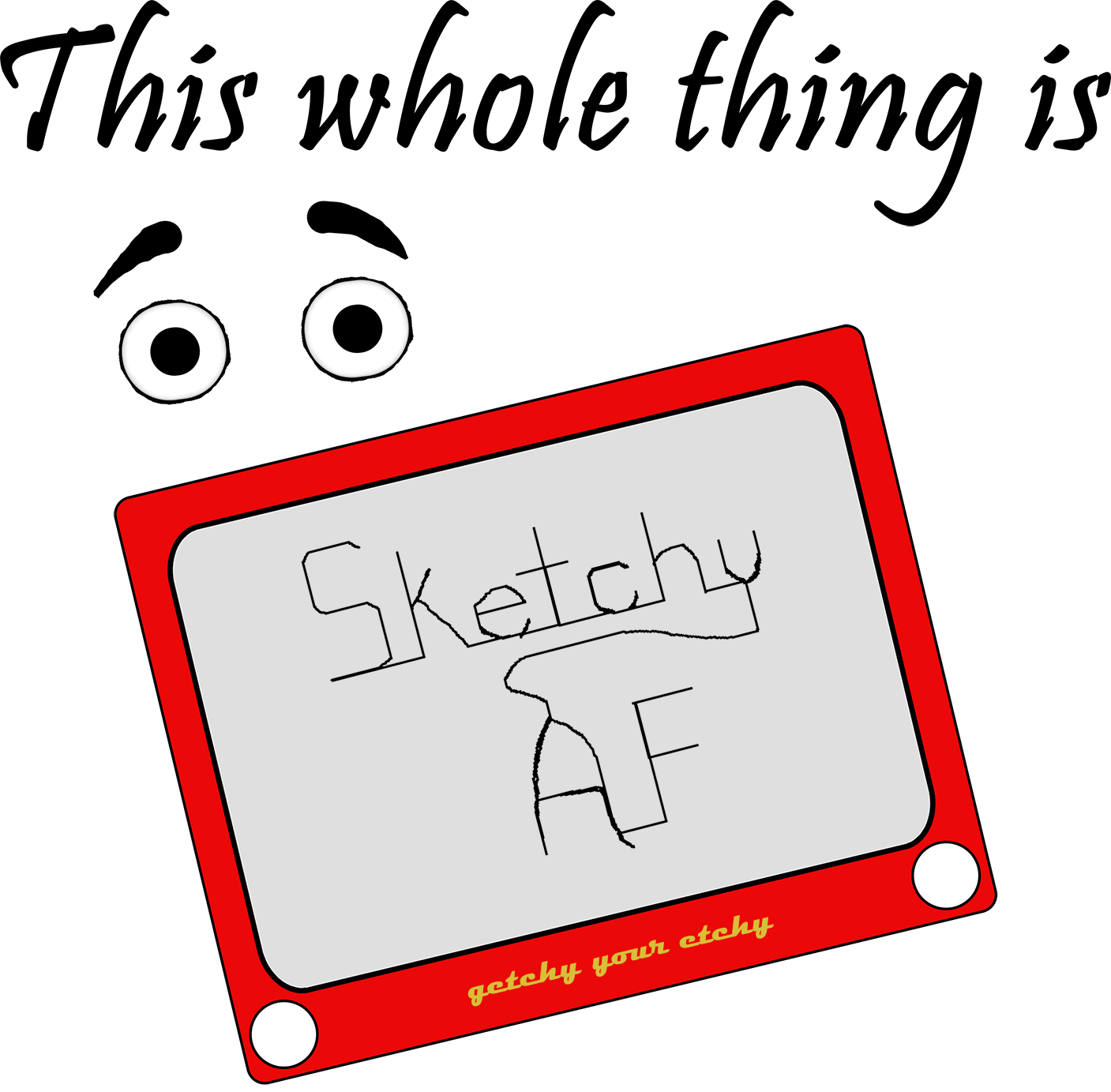 Sketchy AF  | Organic Cotton Crew Neck T-Shirt