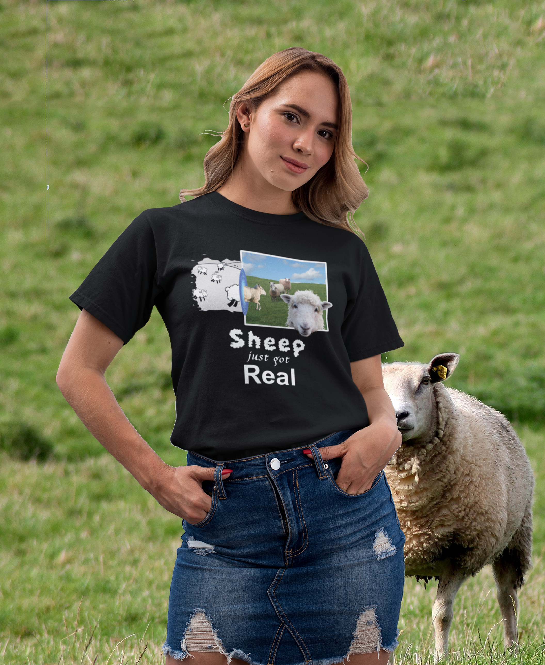 Sheep Just Got Real | Organic Cotton Crew Neck T-Shirt